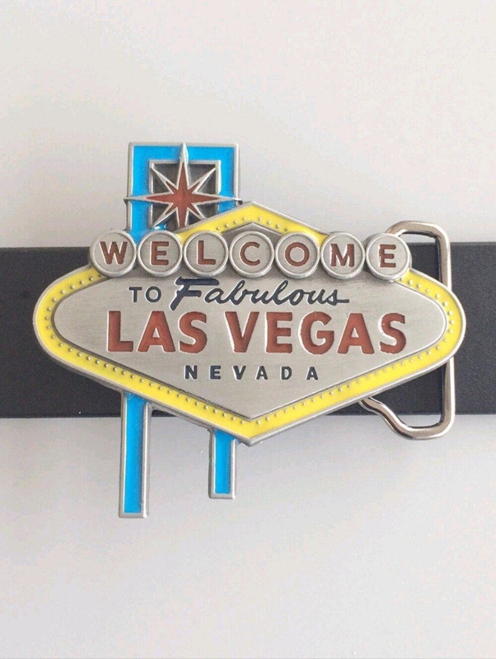 New Vintage Style Welcome to Fabulous Las Vegas In Silver Or Color Belt Buckle